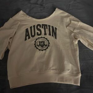 Garage off the shoulder crew neck